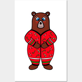 CHRISTMAS  Bear Bedtime Bear Lover Posters and Art